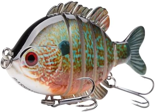 Multi-Jointed Panfish Bluegill Swimbait - 6-Segment Life-Like Bass Fishing Lure