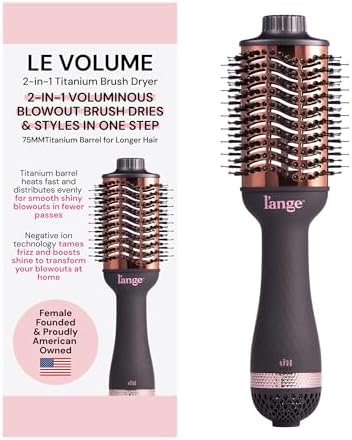 2-in-1 Titanium Hot Air Brush for Smooth, Frizz-Free Volume | 75mm Oval Barrel