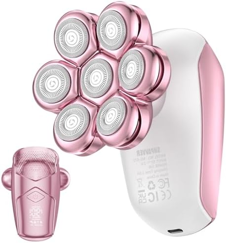 5-in-1 Electric Head Shaver for Bald Men: IPX7 Waterproof with Turbo Speed & LED Display