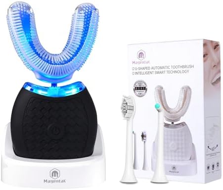 U-Shaped Electric Toothbrush for Adults with 360° Cleaning, 3 Modes & Wireless Charging