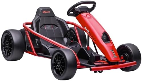 24V Electric Go Kart for Kids 8-12, 8.1 MPH Drifting Car with Safety Features
