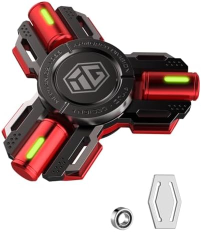 Metal Fidget Spinner with Luminous Light - Stress Relief Toy for Adults & Teens
