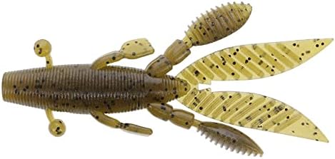 Compact Soft Plastic Flipping Bait with Vibrating Appendages for Bass Fishing