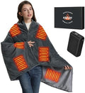 20000mAh Cordless Heated Blanket, 59x35.5 Fast Heating Electric Throw with 3 Temperature Settings