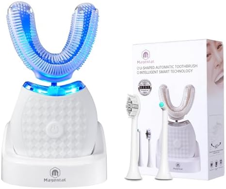 U-Shaped Electric Toothbrush for Adults with 360° Cleaning, 3 Modes & Wireless Charging