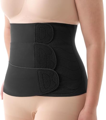 Postpartum Belly Band for Natural and C-Section Recovery with 3D Abdomen Lifting & Back Support
