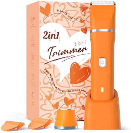 Painless Electric Bikini Trimmer for Women - Waterproof Cordless Shaver with Ceramic Blades & USB Charging