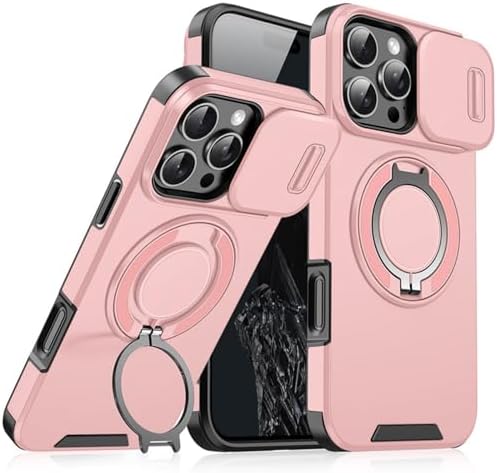 Military-Grade Protective Case with Sliding Camera Cover & Rotatable Kickstand