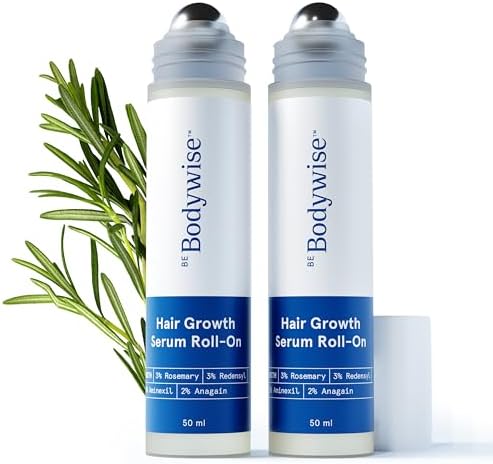 Triple-Action Hair Growth Serum Roll-On with Rosemary, Redensyl & Anagain | DHT-Blocking Scalp Serum