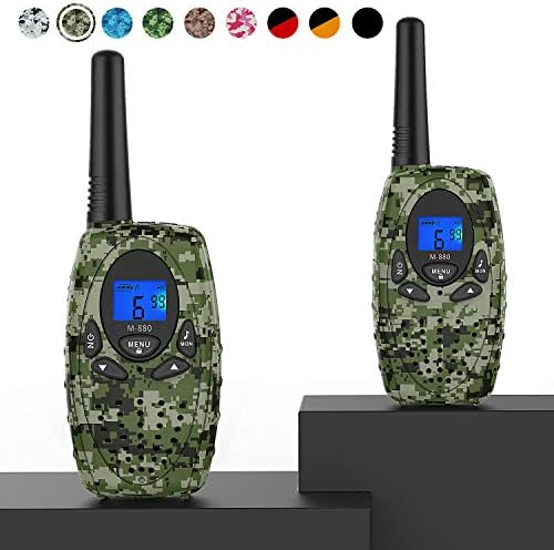 M880 Blue 2-Pack Walkie Talkies with 5-Mile Range & 2662 Channel Options