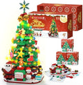 2025 Advent Calendar Christmas Tree Building Blocks with LED Light, 24-Day Countdown Decor
