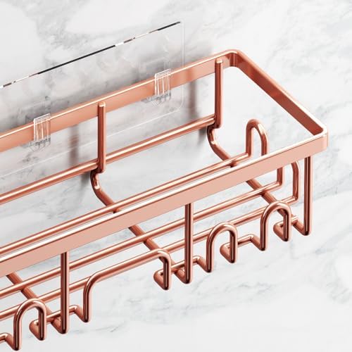 6-Pack Adhesive Shower Caddy Set - Rustproof Stainless Steel Bathroom Organizer & Storage