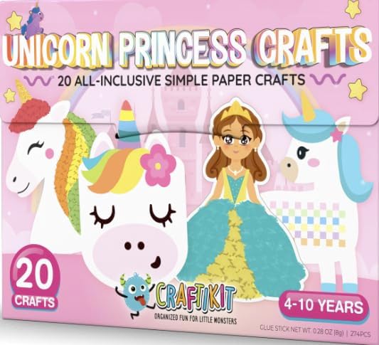 20 Pre-Prepped Animal Crafts for Kids Ages 3-10, All-Inclusive Mess-Free Art Kit