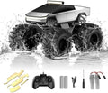 Amphibious Remote Control Car, 1:18 Waterproof RC Truck, 4WD All-Terrain Off-Road Toy for Kids