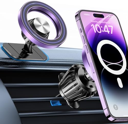 20-Strong Magnet MagSafe Car Mount for iPhone & Android | Dashboard Holder with Super Adhesive