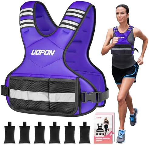 Adjustable Weighted Vest for Women & Men, 6-12lbs Rucking Vest for Running & Bone Density