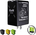 2-in-1 GaN Fast Charger with Retractable Cables, 120W Foldable Wall Adapter for Phones & Tablets