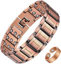 Men's 3X Strength Magnetic Copper Bracelet, 99.99% Pure Copper, Adjustable with Sizing Tool