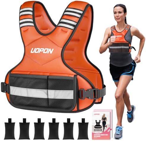 Adjustable Weighted Vest for Women & Men, 6-12lbs Rucking Vest for Running & Bone Density
