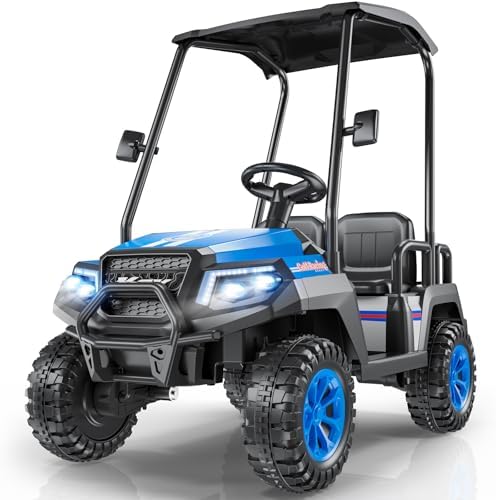 24V 4-Seater Kids' Golf Cart with Remote Control, 4WD Ride-On Car for Ages 3-8