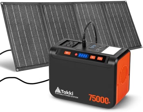 120W Peak Solar Generator with 21W Panel, 88Wh Portable Power Station for Outdoor Emergency