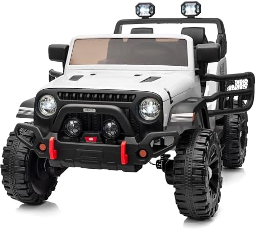 24V 2-Seater Kids Electric Ride-On Truck with Remote Control, 4x4 All-Terrain