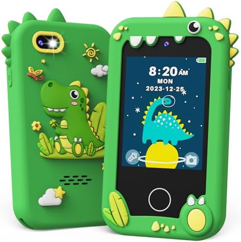 Kids Smart Phone Toy with Touchscreen, Dual Camera & Learning Games for Ages 3-8, Blue