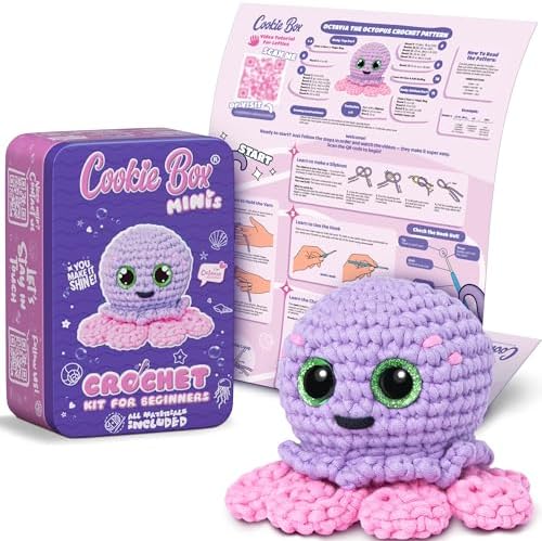 Beginner Crochet Kit: Make Snail Dora Plushie with Video Tutorial & Printed Instructions