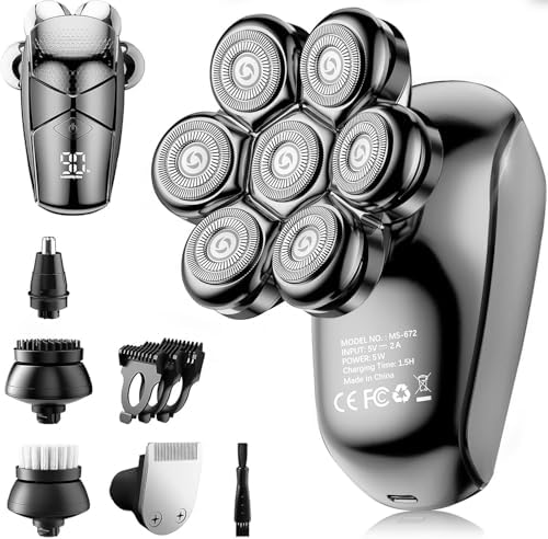 Electric Razor for Women: 7D Floating Head Rechargeable Body Shaver & Trimmer for Legs, Face, Underarms