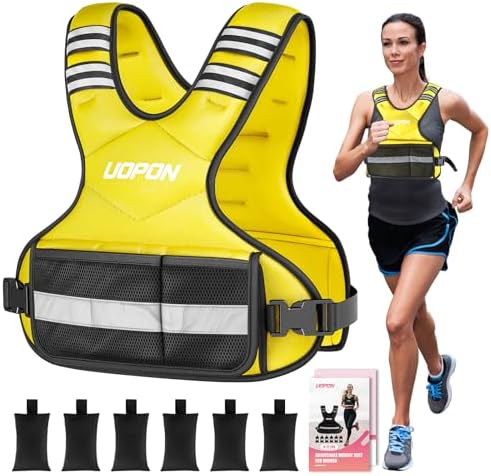 Adjustable Weighted Vest for Women & Men, 6-12lbs Rucking Vest for Running & Bone Density