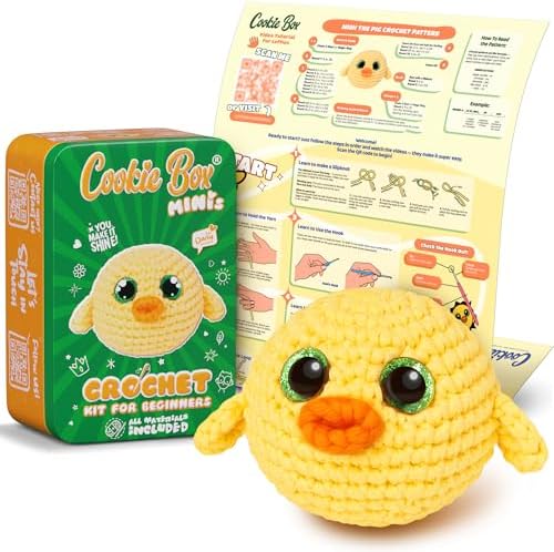 Beginner Crochet Kit: Make Snail Dora Plushie with Video Tutorial & Printed Instructions
