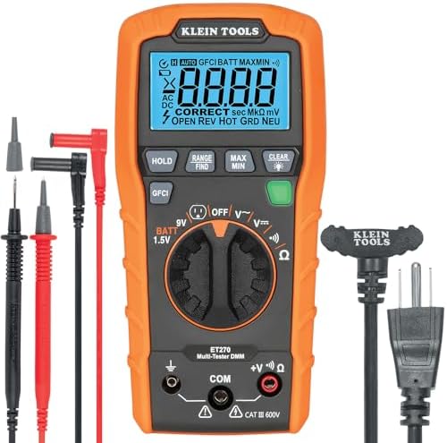 Electrical Test Kit with Digital Multimeter, Voltage Tester and Outlet Tester