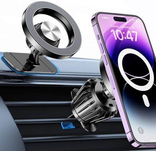 20-Strong Magnet MagSafe Car Mount for iPhone & Android | Dashboard Holder with Super Adhesive