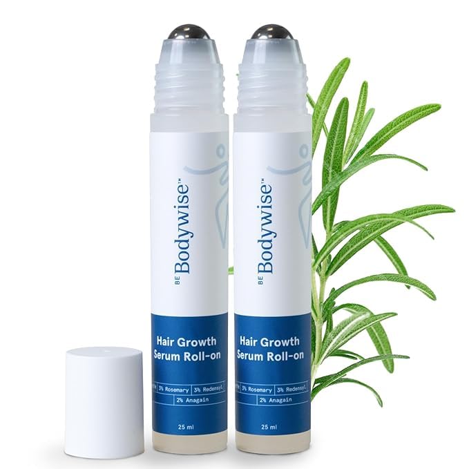 Triple-Action Hair Growth Serum Roll-On with Rosemary, Redensyl & Anagain | DHT-Blocking Scalp Serum