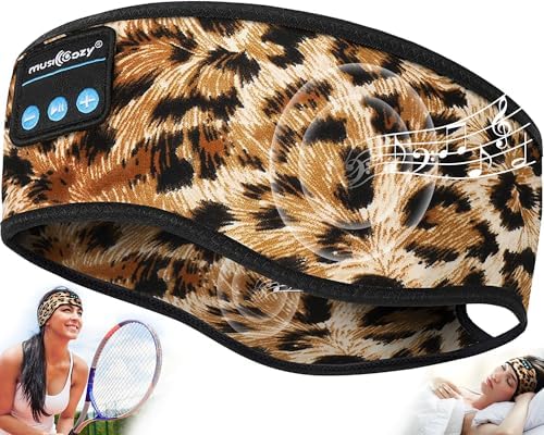 Sleep & Sports Bluetooth Headband with Ultra-Thin Speakers, 14-Hour Playtime, Sweat-Resistant