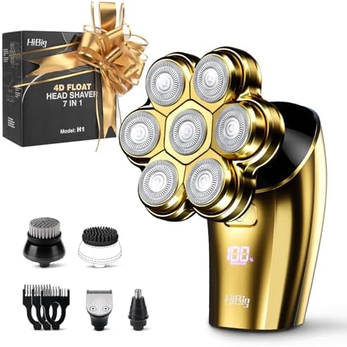 5-in-1 Electric Razor for Women, 7D Floating Head Shaver for Legs, Bikini & Body, IPX7 Waterproof