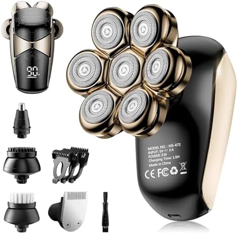 Electric Razor for Women: 7D Floating Head Rechargeable Body Shaver & Trimmer for Legs, Face, Underarms
