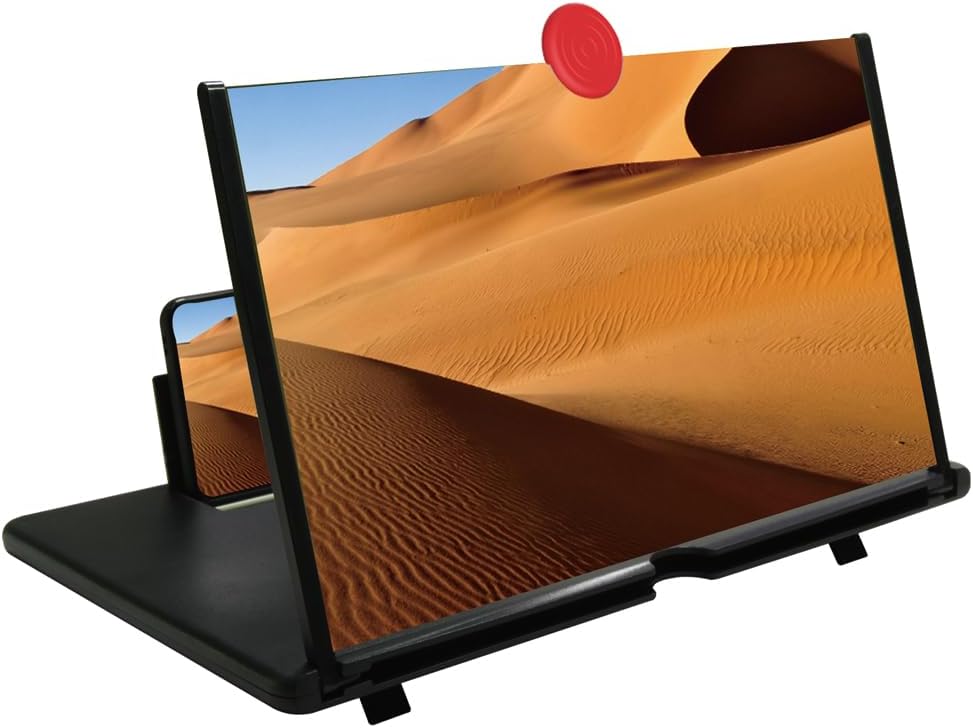 12" 3D HD Foldable Screen Magnifier for Smartphones - Portable Movie Projector & Eye Protector