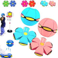 Magic Transforming Bouncing Ball & Flying Saucer Toy with LED Lights (2-Pack)