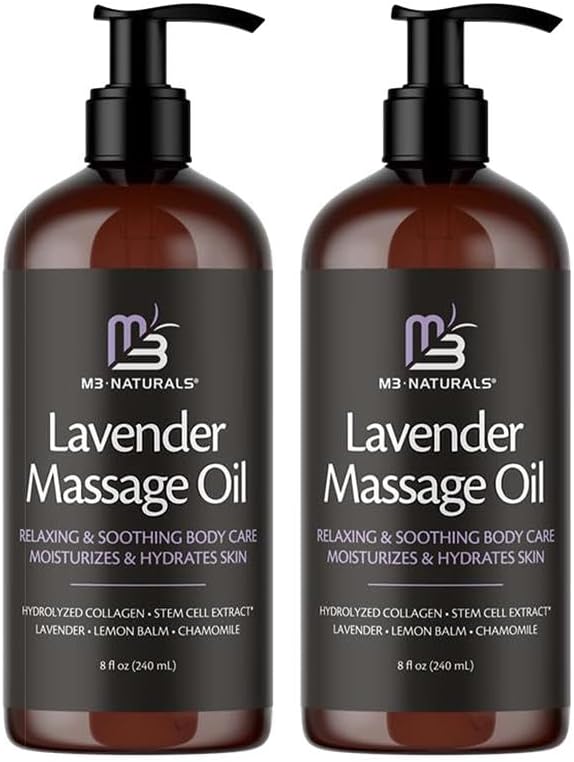 Firming Body Massage Oil with Collagen & Stem Cell - Smooths Cellulite & Improves Skin Texture - 8 Fl Oz
