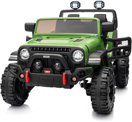 24V 2-Seater Kids Electric Ride-On Truck with Remote Control, 4x4 All-Terrain