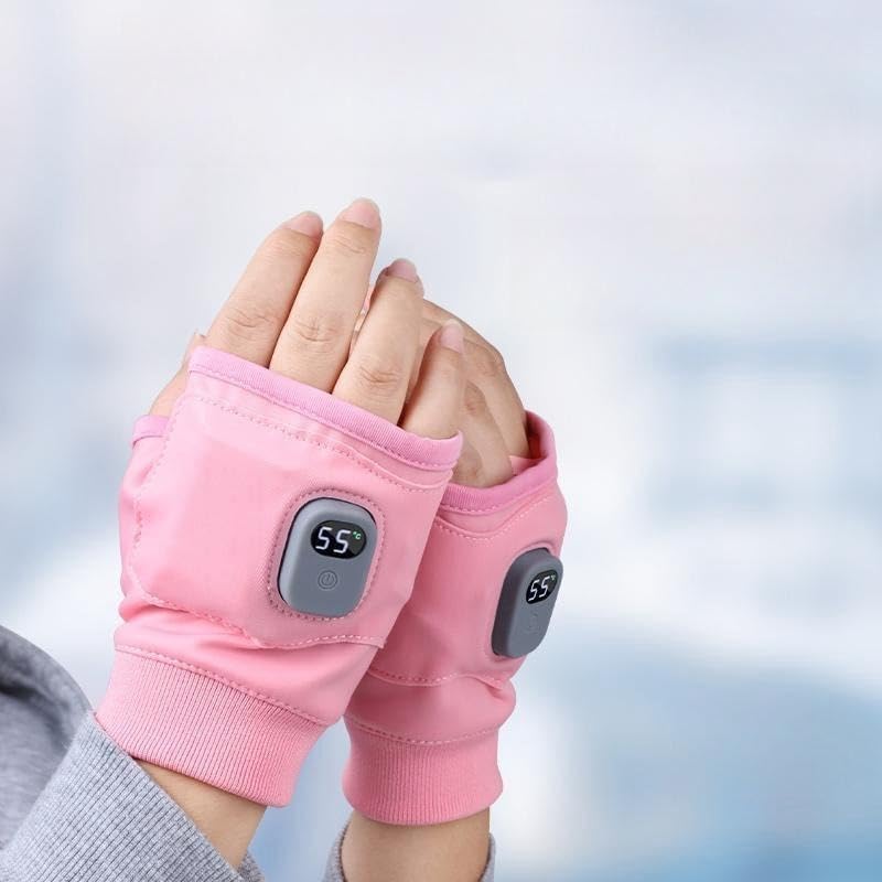 Rechargeable Heated Gloves with Digital Display, 3 Temperature Modes for Indoor & Outdoor Use