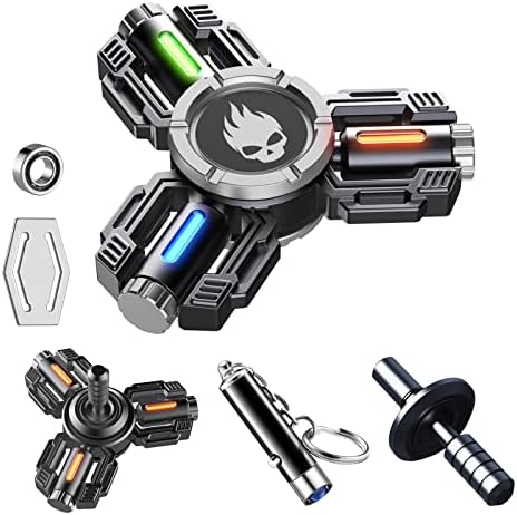 Metal Fidget Spinner with Luminous Light - Stress Relief Toy for Adults & Teens