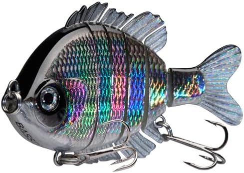 Multi-Jointed Panfish Bluegill Swimbait - 6-Segment Life-Like Bass Fishing Lure