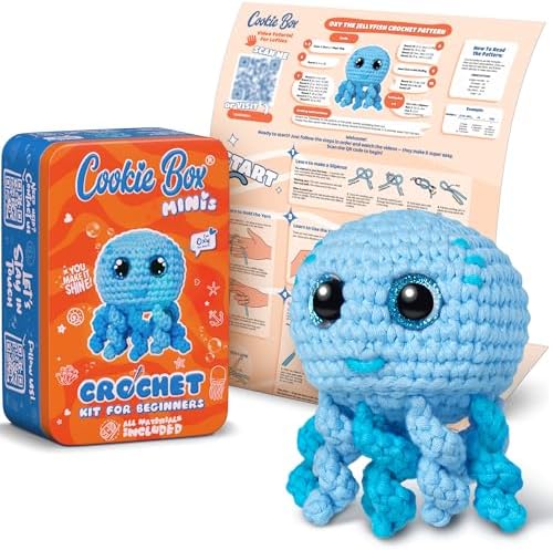 Beginner Crochet Kit: Make Snail Dora Plushie with Video Tutorial & Printed Instructions