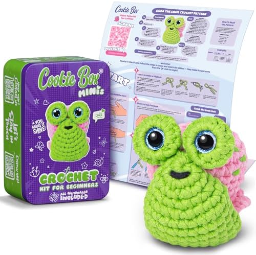 Beginner Crochet Kit: Make Snail Dora Plushie with Video Tutorial & Printed Instructions