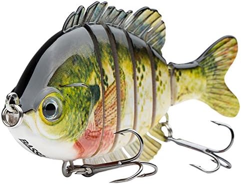 Multi-Jointed Panfish Bluegill Swimbait - 6-Segment Life-Like Bass Fishing Lure