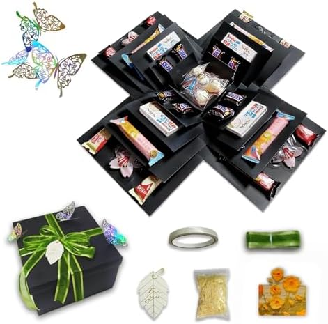 5-Layer Explosion Gift Box DIY Kit with Main Part Assembled for Surprise Snacks & Photos