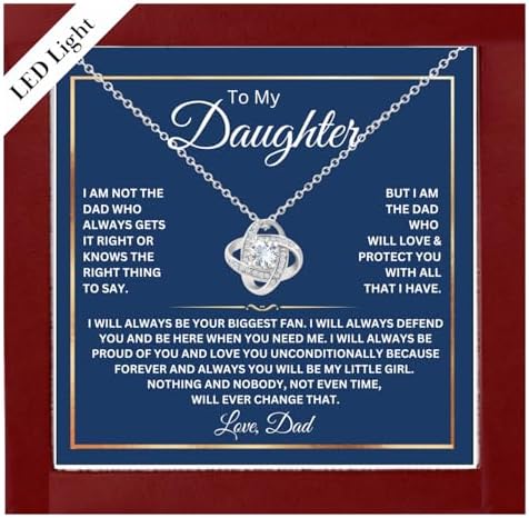 14K Gold Daughter Necklace with Heartfelt Message, Perfect Gift from Parents for Birthday or Graduation
