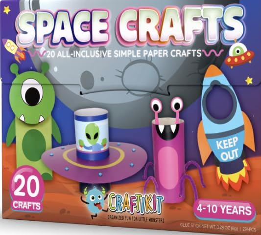 20 Pre-Prepped Animal Crafts for Kids Ages 3-10, All-Inclusive Mess-Free Art Kit
